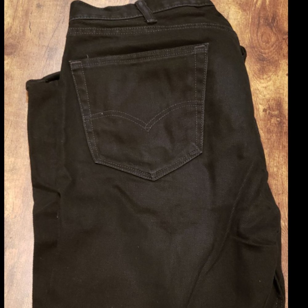 Levi's Black 505 Regular Fit 38x32 Men's Jeans